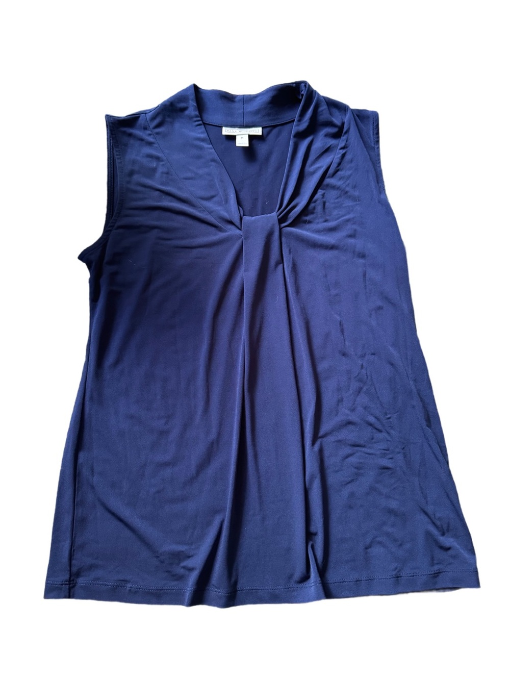 Dana Buchman Navy Sleeveless Twist-Detail Camisole